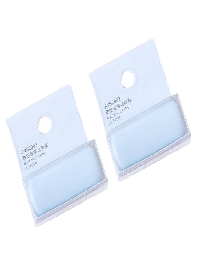 DIYEAH Mini Washi Tape Dispenser 2Pcs Cutter Washi Tape Dispensers Craft Cutters Masking Storage Scrapbooking Tool - Image 1