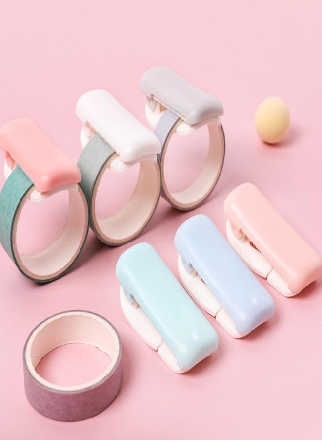 DIYEAH Mini Washi Tape Dispenser 2Pcs Cutter Washi Tape Dispensers Craft Cutters Masking Storage Scrapbooking Tool - Image 3