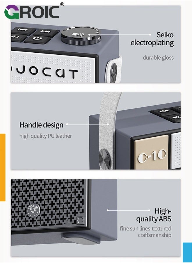 GROIC - Retro Bluetooth Speaker, Portable Magic Cube Speaker with Clear Sound, Cute Wireless Cyberpunk Accessories Decor for Office Room, Unique Gifts Men, Cool Stuff Teens - Image 1