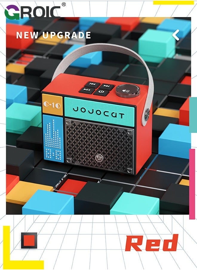 GROIC - Retro Bluetooth Speaker, Portable Magic Cube Speaker with Clear Sound, Cute Wireless Cyberpunk Accessories Decor for Office Room, Unique Gifts Men, Cool Stuff Teens - Image 1