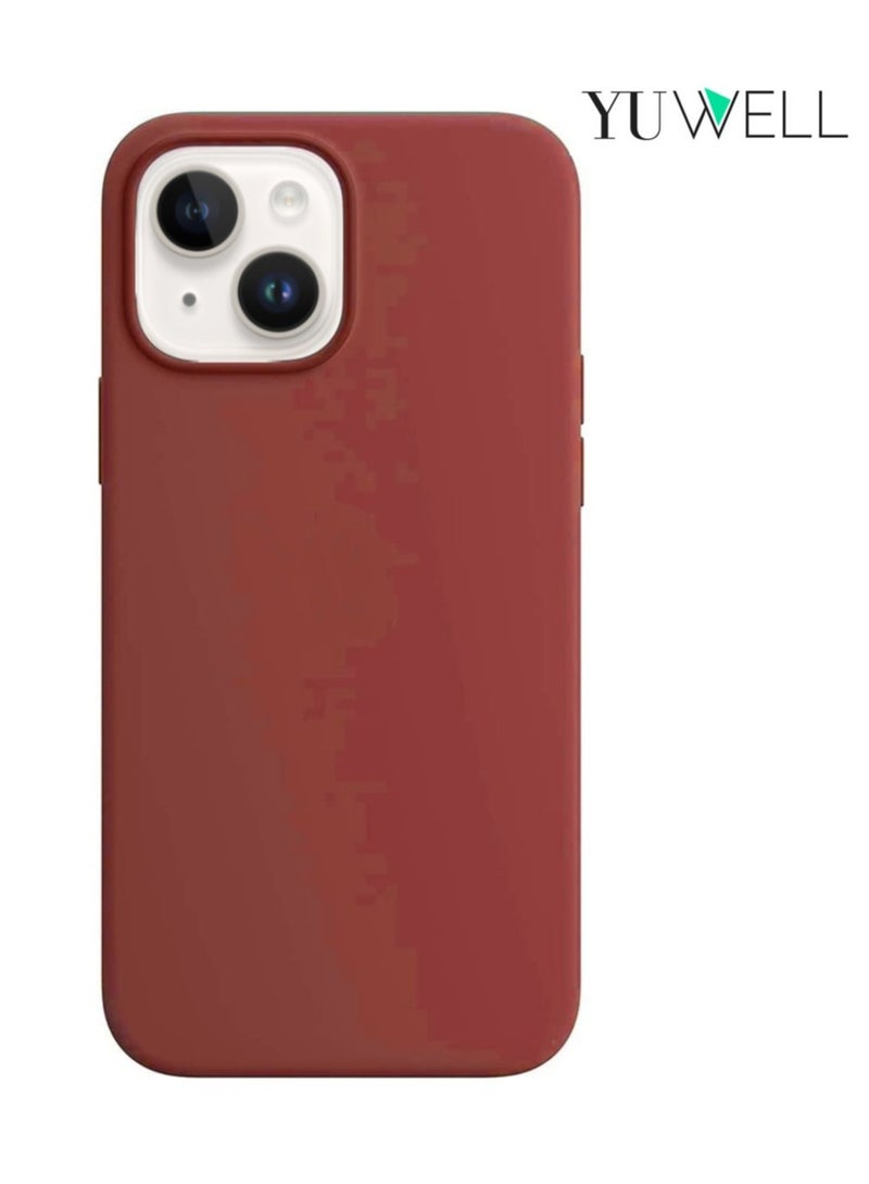 iPhone 14 Case Silicone Shockproof Protective Case Cover 6.1 Inch iPhone 14 Silicone Case Brown