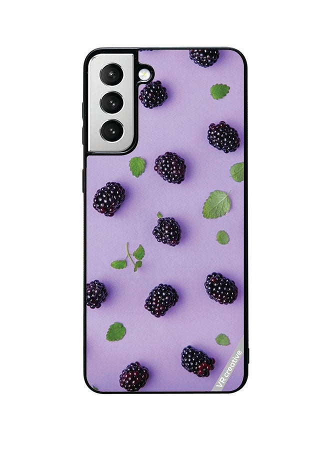 VR CREATIVE Protective Case Cover For Samsung Galaxy S22 5G Blueberry Design Multicolour - Image 1