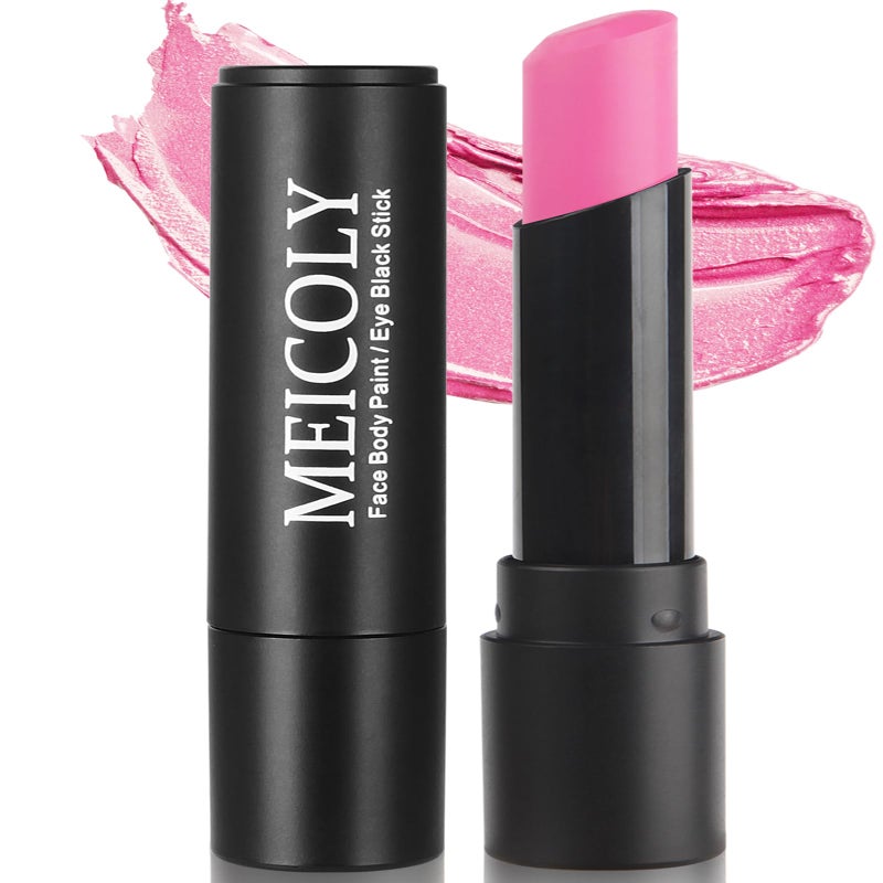 MEICOLY Hot Pink Face Body Paint Stick,Face Paint for Halloween SFX Cosplay Makeup,Pink Accessories for Spirit Week,Eye Black Baseball/Softball/Football/Lacrosse - Image 1