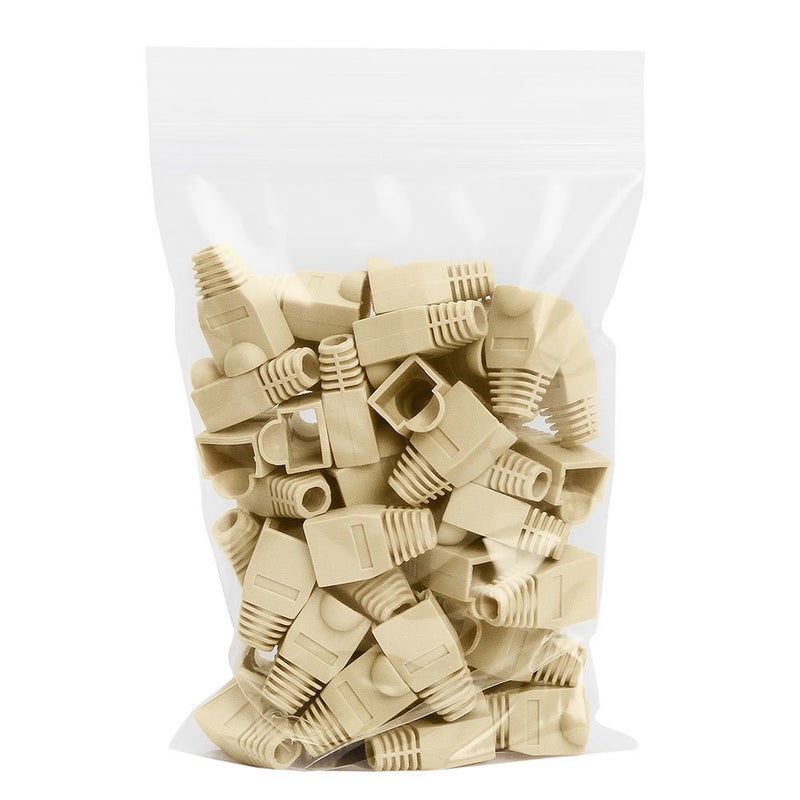 Cmple 50-Pack RJ45 Strain Relief Boots, RJ45 Boots for Cat6, Cat5e Ethernet RJ45 LAN Cable Connector Boots Cover - 50 PCS, White - Image 3
