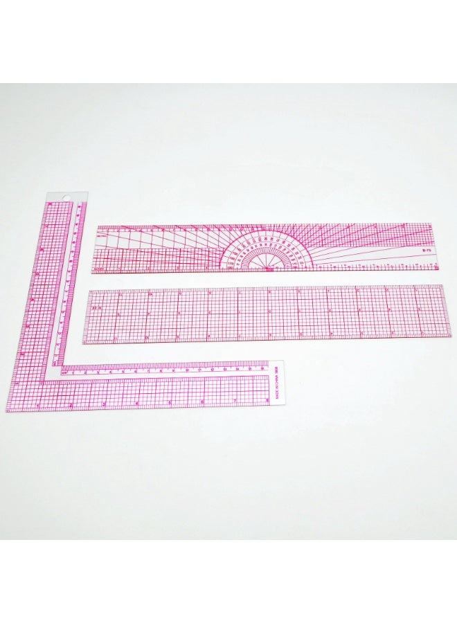 دايتويز مجموعة مسطرة خياطة مترية شفافة أنيقة، مسطرة بنمط منحنى فرنسي للمبتدئين والخياطين والمصممين والخياطة والتطريز والغرز المتقاطعة والكروشيه والحياكة، 9 قطع - Image 3