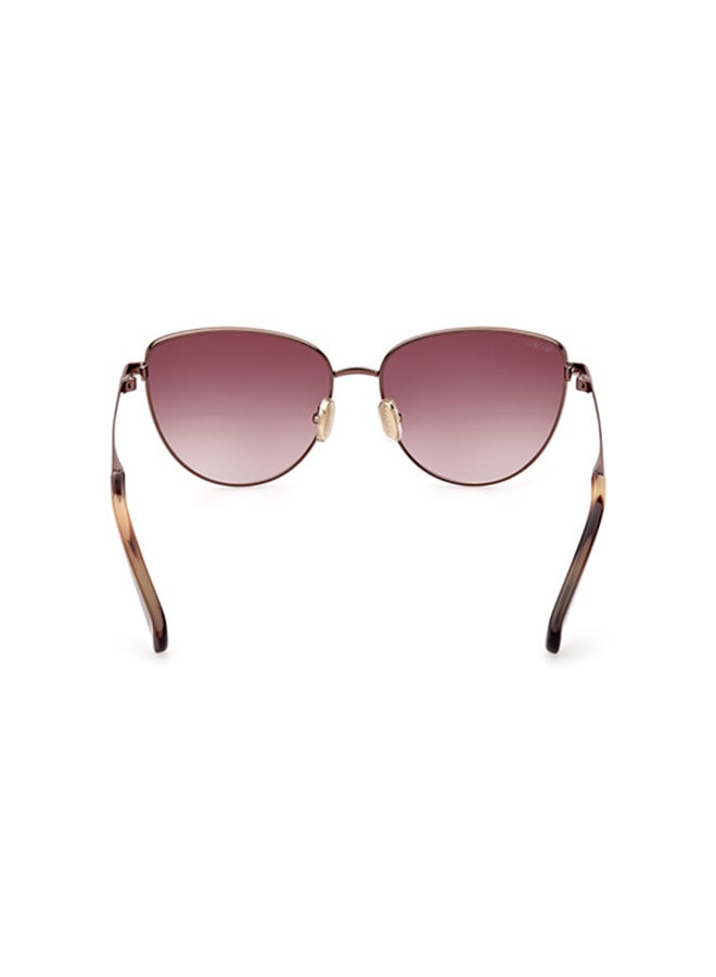 MaxMara Cat Sunglasses For Women - Light Brown/Striped - Image 5