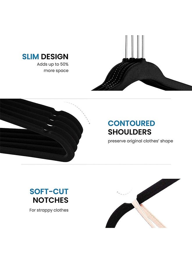 Arabest Non-slip Velvet Suit Hangers 30 PCS - Ultra-Thin Space-Saving 360-Degree Swivel Hooks, Sturdy and Durable Hangers Can Withstand up to 10 Lbs. For Coats, Jackets, Pants, Dresses  - Image 2
