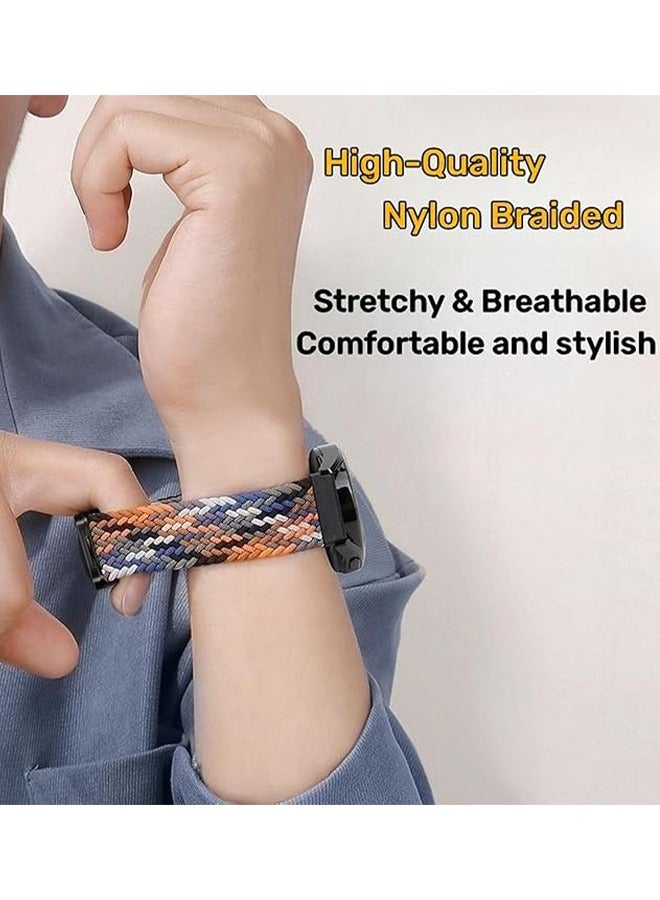 Huawei Watch GT3/GT2 Replace Bands, Adjustable Braided Solo Loop Stretchable Elastics Sport Wristband Nylon Band, for Women Men, 22MM (Colorful Cowboys) - Image 2
