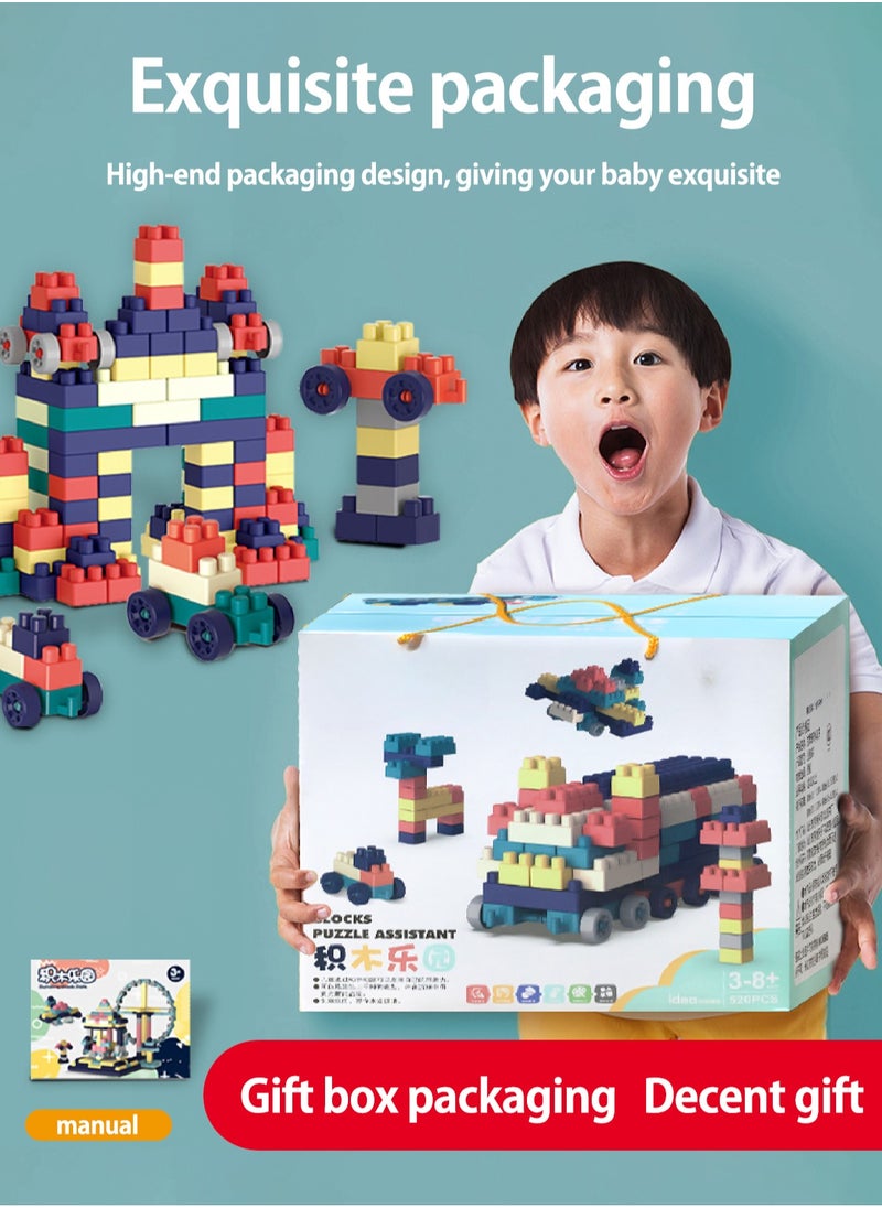 LOOPITYS - 360PCS Handheld boxed DIY puzzle toys with large particle building blocks for children, puzzle puzzle puzzle models for children, holiday gifts for boys and girls - Image 1