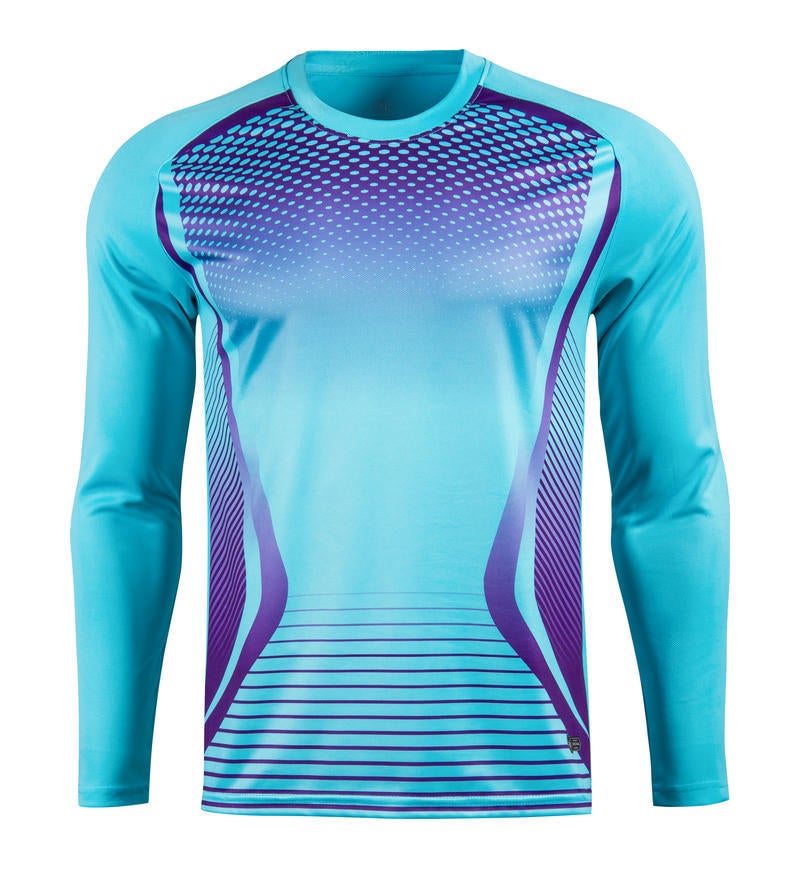 Generic Speed Wholesale Dragon Gate Clothes Football Clothes Team Clothes Children Mens Goalkeeper Clothes Long Sleeve suit Football Gate General Clothes Adult 09 light blue Top 
