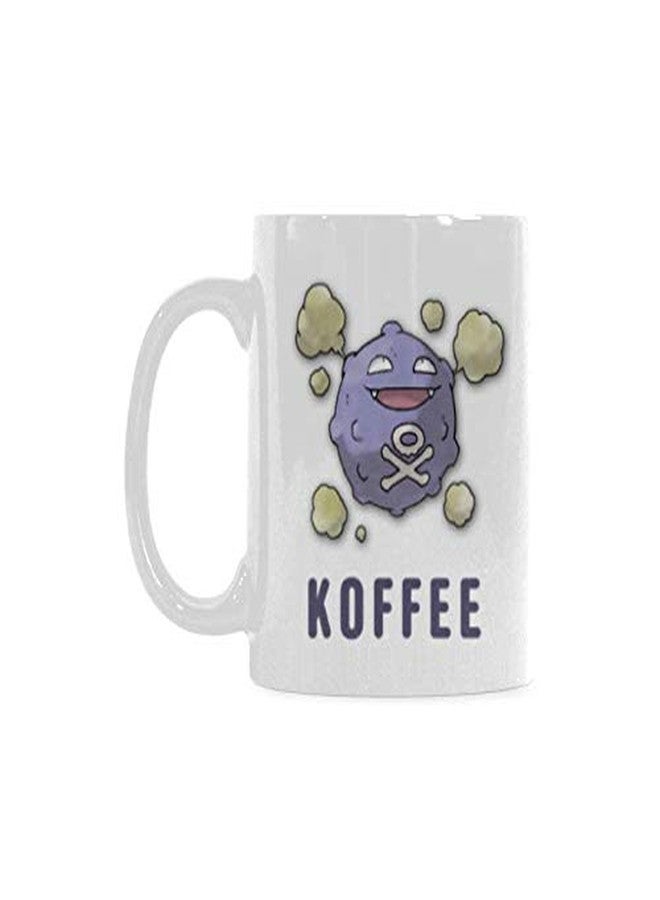SCSF Top Koffing Koffee Coffee Mug or Tea Cup,Ceramic Material Mugs,White - 11oz - Image 1