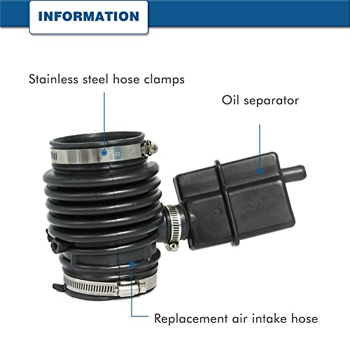 A ABIGAIL Air Intake Hose compatible with Nissan Murano 2009-2013 and Nissan Quest 2011-2017- Intake Filter Tube Replaces # 16576-1AA1A 16576-1AA0A 696-039- Air Intake Duct Tube Boot - Image 5