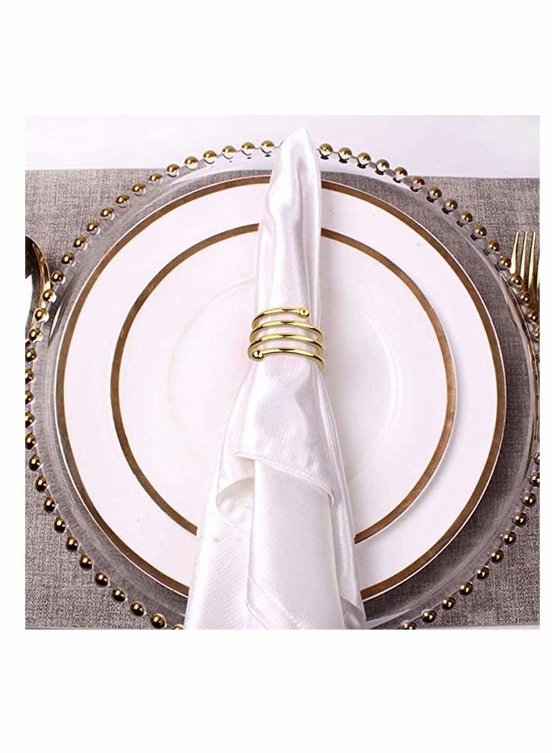 8-Piece Set Napkin Ring Table Setting Suitable for Casual or Formal Occasions (gold) multi - Image 2