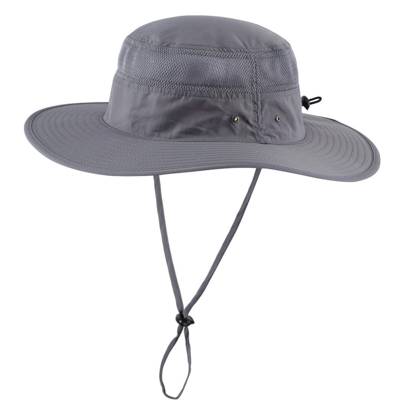 Home Prefer UPF 50+ Men's Sun Hat Wide Brim UV Sun Protection Bucket Hat for Mens Fishing Hat Womens Beach Safari Garden Golf (Dark Gray) - Image 1