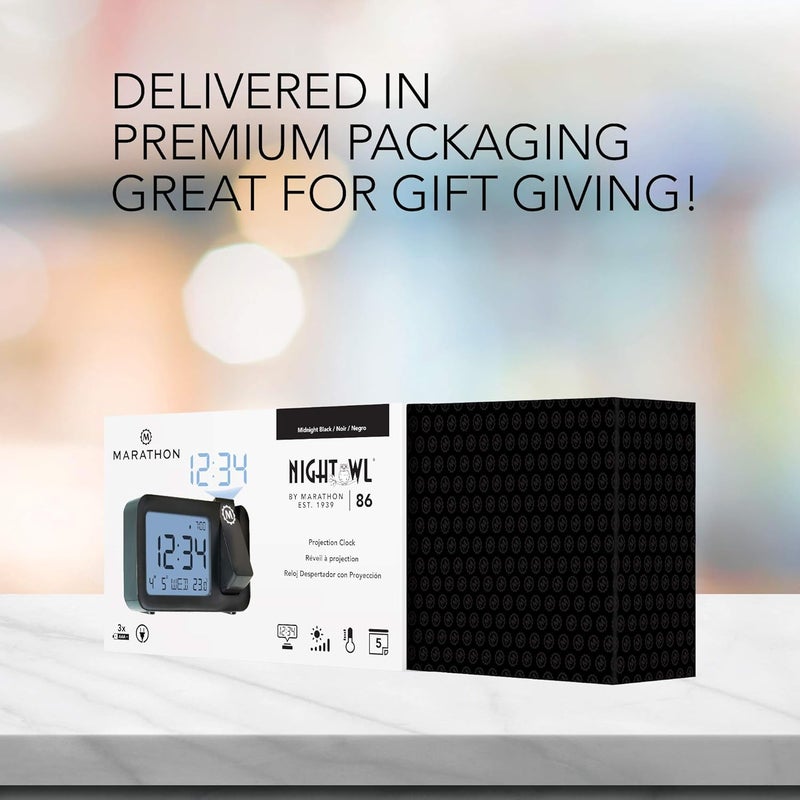 Marathon Projection Clock with Large Display and Backlight - Image 5