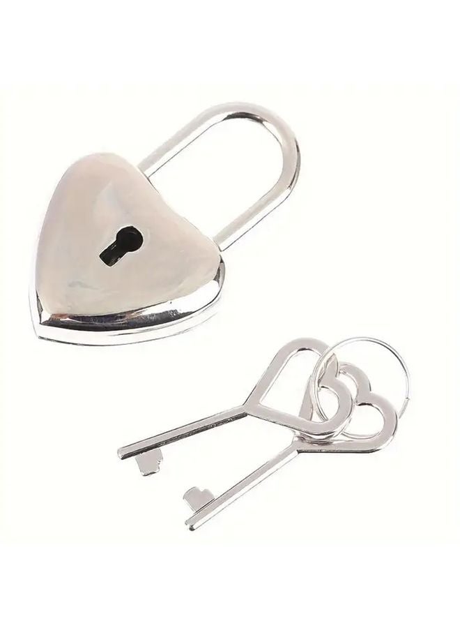 3pcs Heart Shaped Mini Padlocks with Keys for Luggage Jewelry Box Diary Gift - Image 5