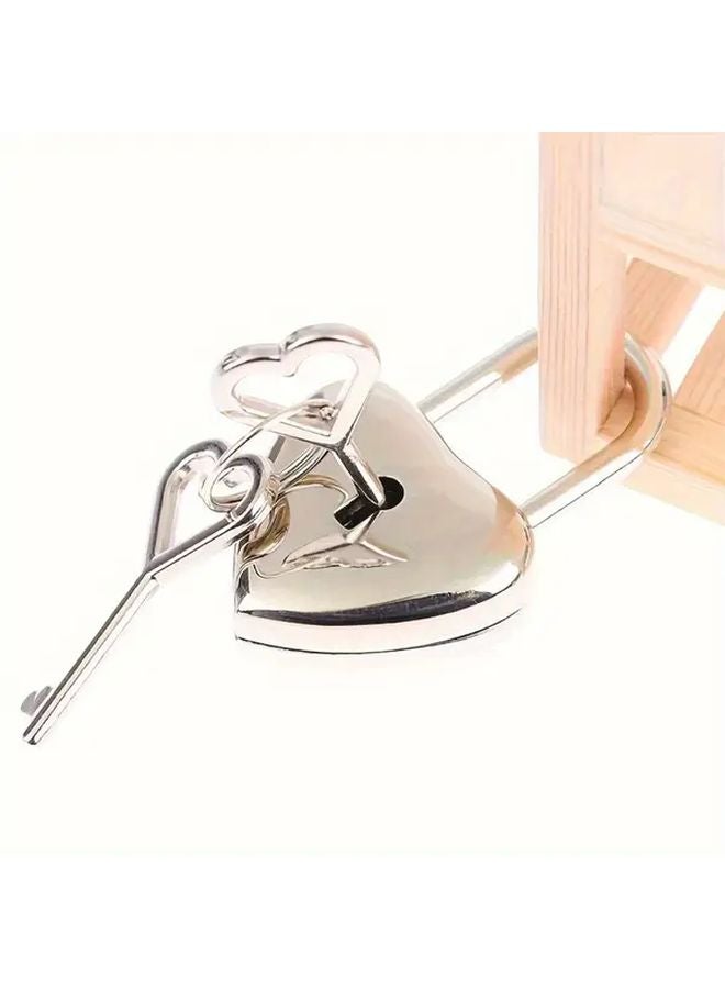 3pcs Heart Shaped Mini Padlocks with Keys for Luggage Jewelry Box Diary Gift - Image 3