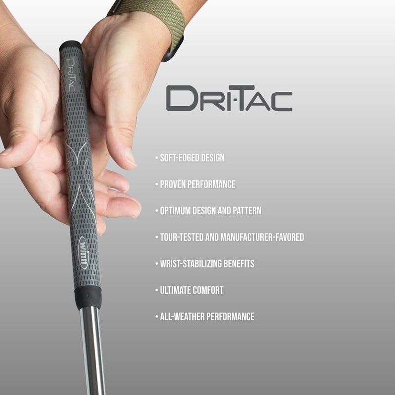 Winn DriTac Medallist Pistol Putter Grip, Soft-Edged Design, Ultimate Comfort & Slip-Resistance, Best Design for Putting Grip, Stabilize Wrist Action - Image 5