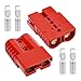 OXDFK 120A600V Battery Quick ConnectDisconnect with 246 AWG 2 PCS Jumper Cable Plug Connector Compatible with Anderson Connector for Rescue Winch Motor Recovery Winch Trailer Traction SystemRed - Image 2