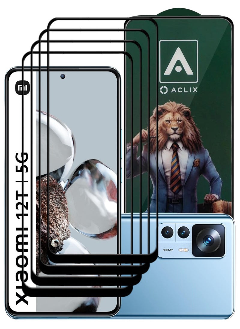 ACLIX 4 Pieces Antistatic ESD Dustproof Premium Quality High Definition Tempered Glass Screen Protector Designed For Xiaomi 12T - Image 1