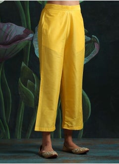 Cotton silk straight pant with side pockets Yellow - pzsku/Z8C7F1AD8080F7A13D76FZ/45/_/1740148304/907a329e-585f-4a4b-83c3-083f9c2ef1fe