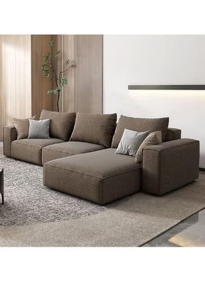 KARNAK - Karnak Sectional Sofa With Cushions L-Shaped Comfortable Living Room Sofa Color (Dark Brown) Left - Image 1