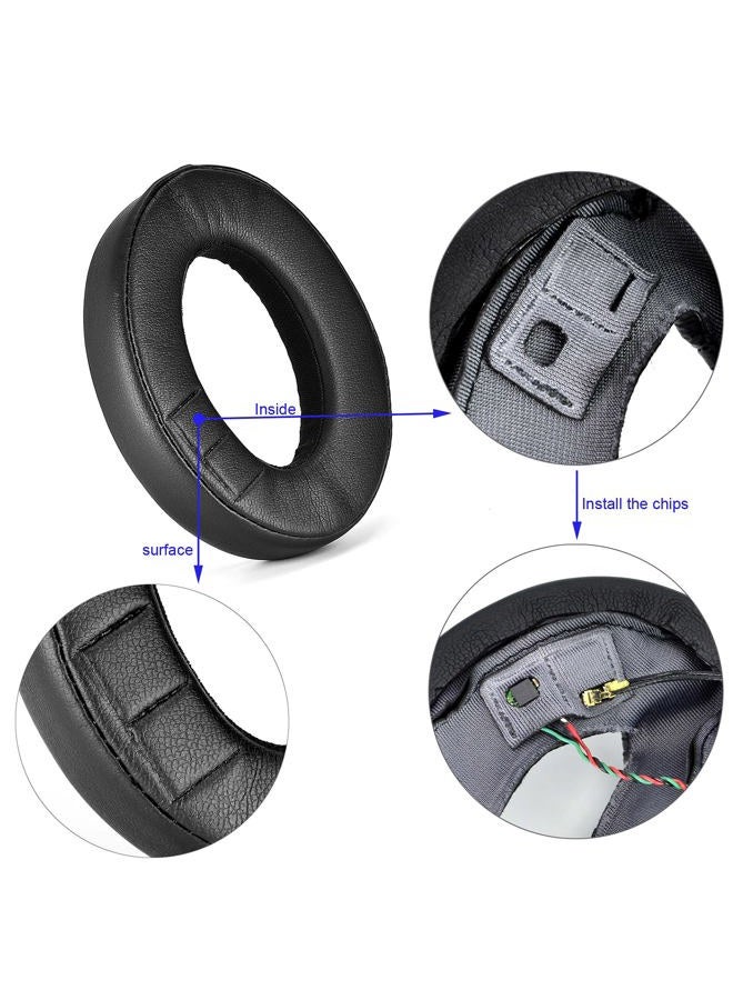 defean ZIk1.0 Ear Pads - Replacement Ear Cushion Compatible with Parrot Zik (ZIk1, Zik First Generation) Wireless Headphones, Ear Pads with Softer Leather, Noise Isolation Foam, Added Thickness - Image 3