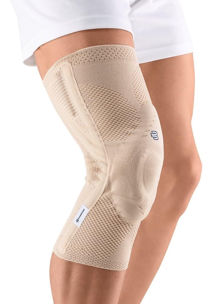 Bauerfeind GenuTrain P3 Patella Knee Support for Misalignment of the Kneecap - Left Knee - Size 4 - Nature Color - Image 1