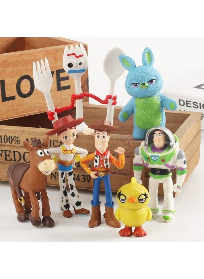 JOLLY 7 Pcs Toy Story Cake Toppers Mini Figurines Cupcake Decorations Cute Premium Toy Story Party Figurines Cartoon Action Figures Toy Story Party Supplies - Image 4