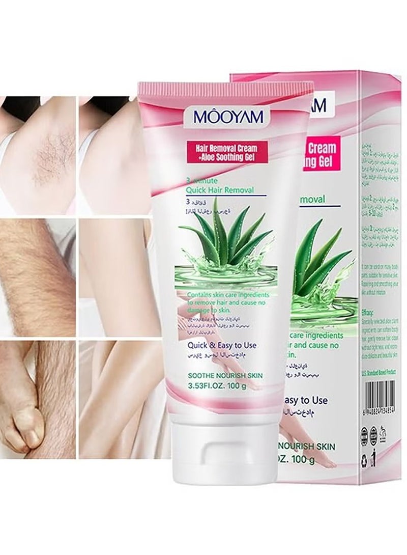 موويام كريم إزالة الشعر لإزالة شعر الإبطين وشعر الساقين، ملطف ومرمم للإبطين، إزالة الشعر دون ترك آثار لكل زجاجة 100 جرام - Image 1