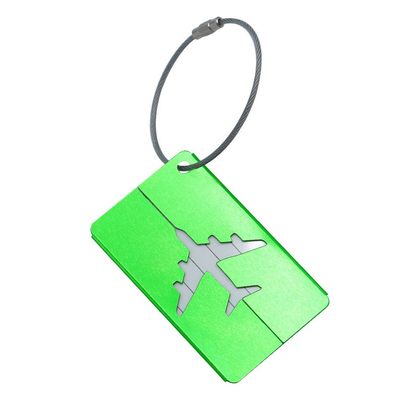 Aluminum Alloy Luggage Tag Metal Box Bag Airline Check-in Hanging Card Hanging Tag Pink Blue Black Green Red Purple Coffee Gold Green 