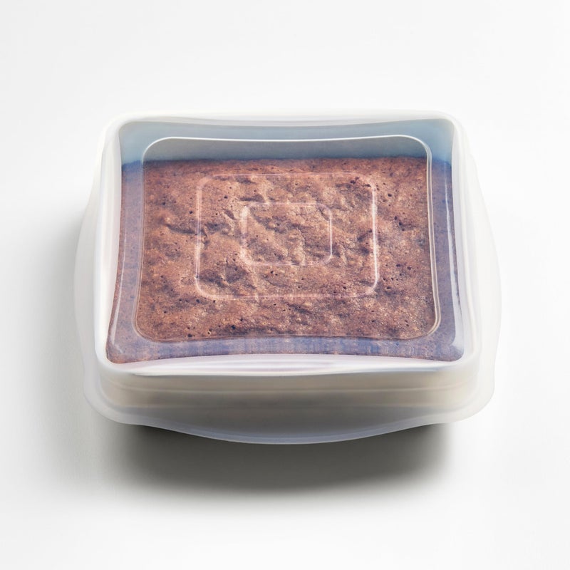 Stasher Reusable Silicone Stretch Lid for Casseroles, Sheet Pans, Baking Dishesâ€“Square Replacement Lid, 8â€x8â€, Stretchable, Leak-free, Microwave Safe, Dishwasher Safe, Food Cover, Eco-Friendly, Clear - Image 1