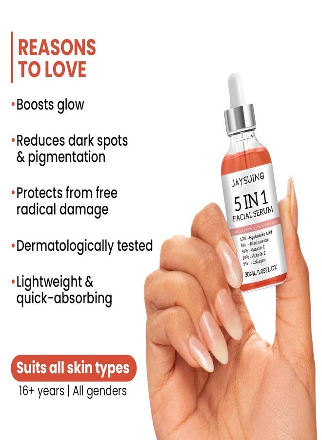 Mullica® Youthful Radiance: Premium 5 in 1 Facial Serum for Age-Defying Beauty Our Anti-Aging Face Serum Niacinamide & Peptides -30ML (PAK OF 2) - Image 3