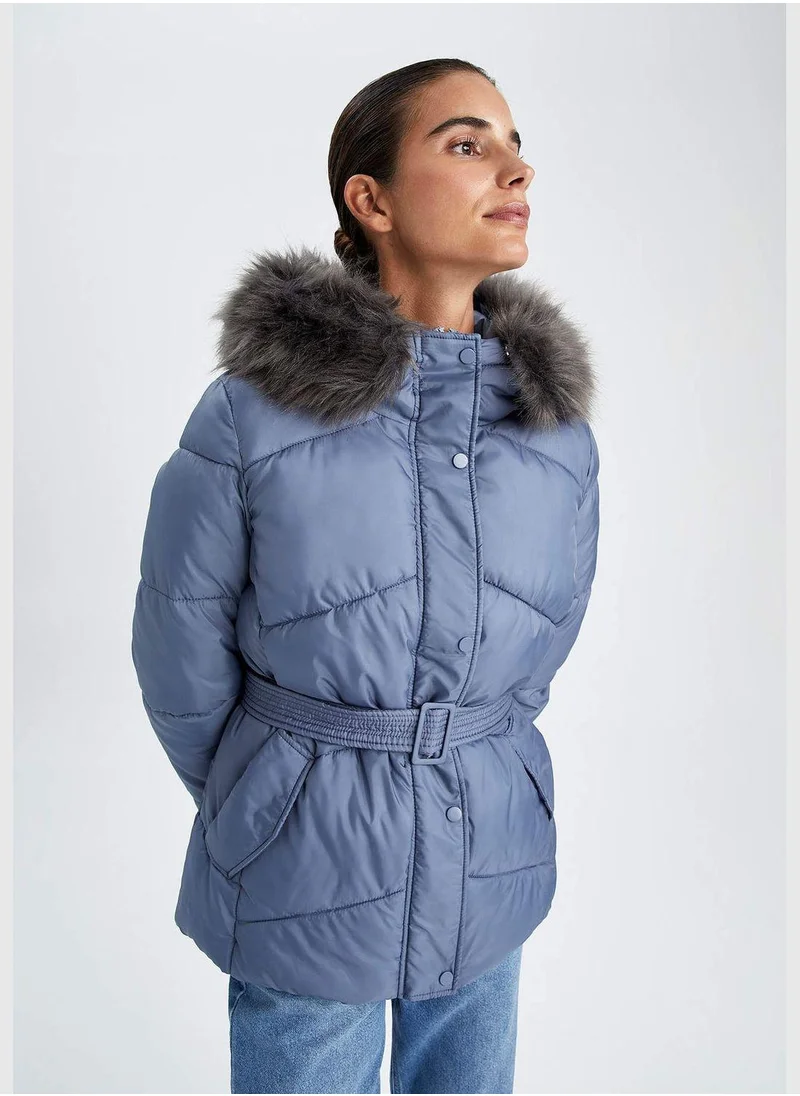 ديفاكتو Woman Relax Fit Hooded Outer Wear Jacket