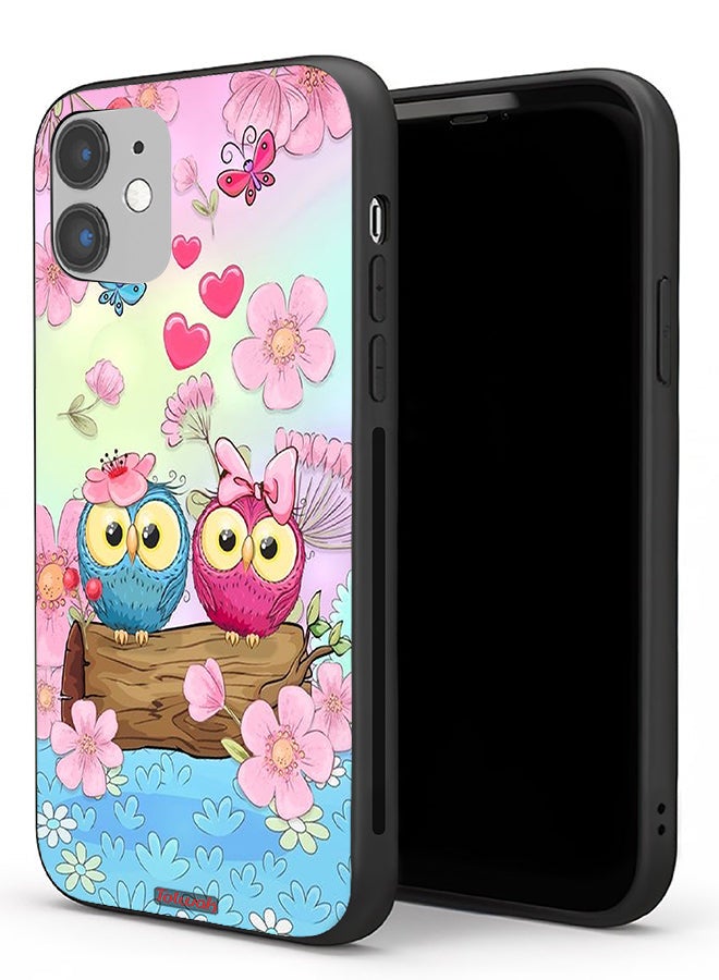 Tolwak Apple iPhone 11 Protective Case Cute Owls Art - Image 1