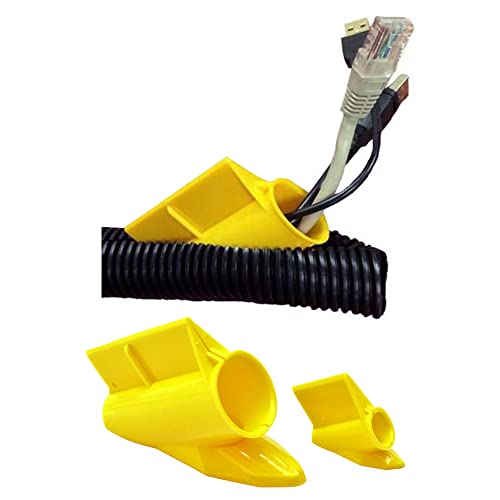 Electriduct Yellow Loom Tool Kit - Cable Insertion for Bundles from 1/4" to 1" (1 Small Tool + 1 Large Tool) - Image 1