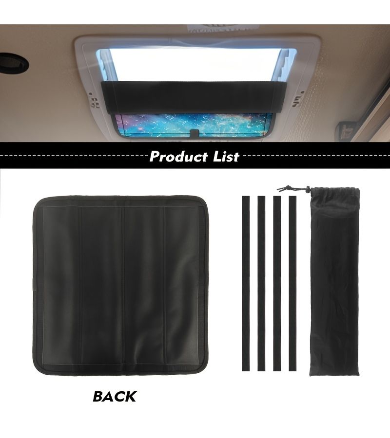 Lightweight Foldable RV Starry Sky Window Shade Style B Vibrant Galaxy Pattern Sun Ray Blocking Polyester Material Easy Install Camper Door Shade Privacy Comfort - Image 5