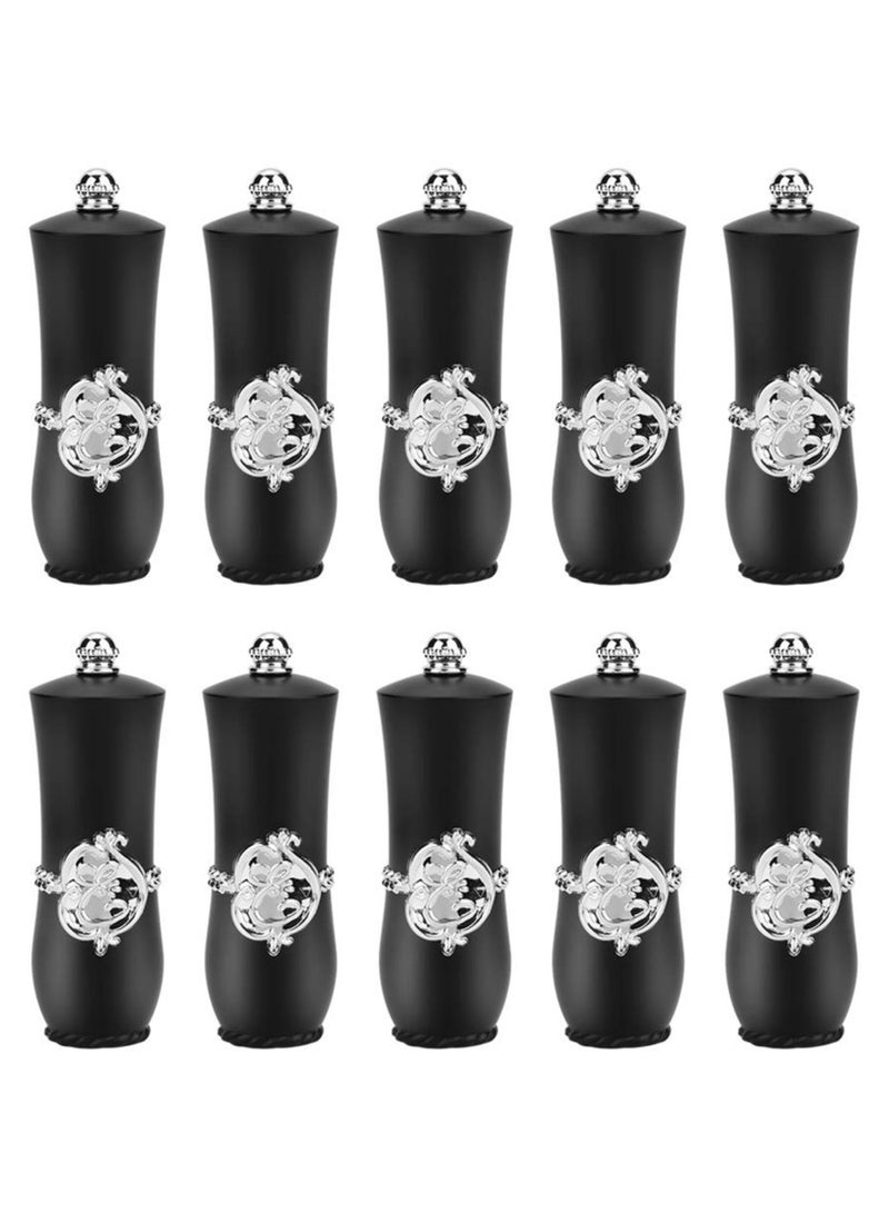 10 Pcs Black Royal Style Empty Lipstick Tubes, DIY Lip Balm Containers for Self-made Lipstick  Mold - Image 1