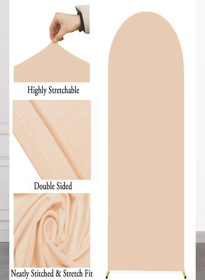 JFDYDM 6FT Nude Arch Backdrop Cover, Wedding Arch Cover, Khaki Covers Stretchy Backdrop for Party Celebration Decoration - Image 5