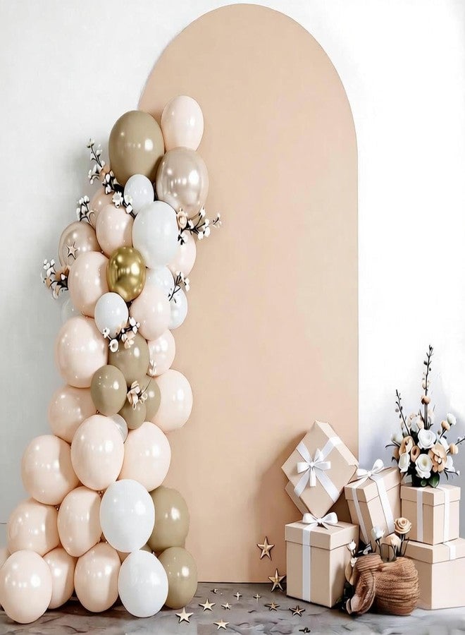 JFDYDM 6FT Nude Arch Backdrop Cover, Wedding Arch Cover, Khaki Covers Stretchy Backdrop for Party Celebration Decoration - Image 1