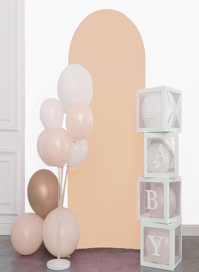 JFDYDM 6FT Nude Arch Backdrop Cover, Wedding Arch Cover, Khaki Covers Stretchy Backdrop for Party Celebration Decoration - Image 4