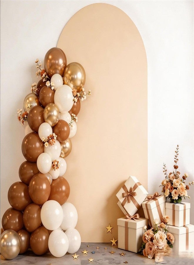 JFDYDM 6FT Nude Arch Backdrop Cover, Wedding Arch Cover, Khaki Covers Stretchy Backdrop for Party Celebration Decoration - Image 3