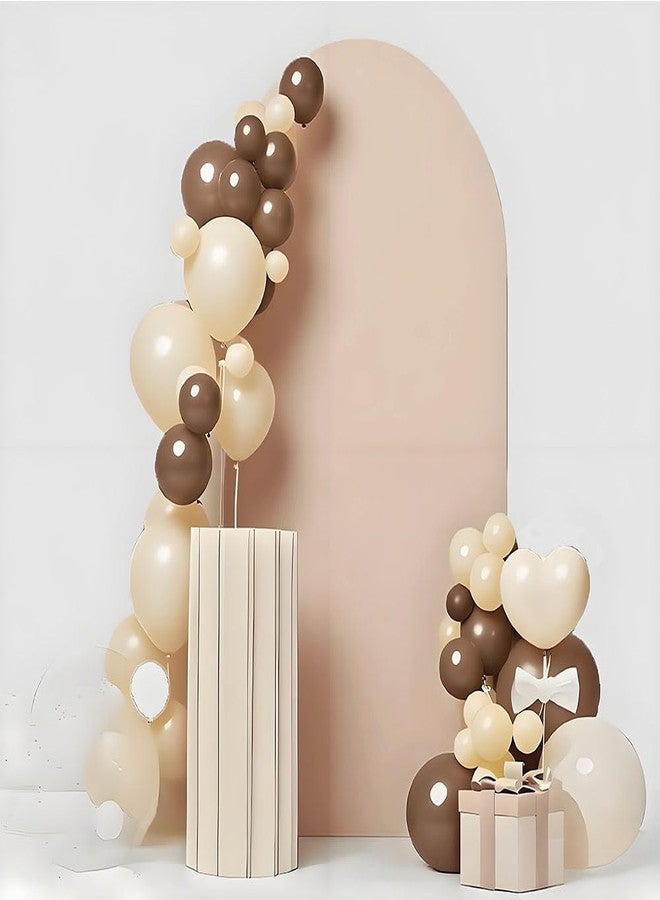 JFDYDM 6FT Nude Arch Backdrop Cover, Wedding Arch Cover, Khaki Covers Stretchy Backdrop for Party Celebration Decoration - Image 2
