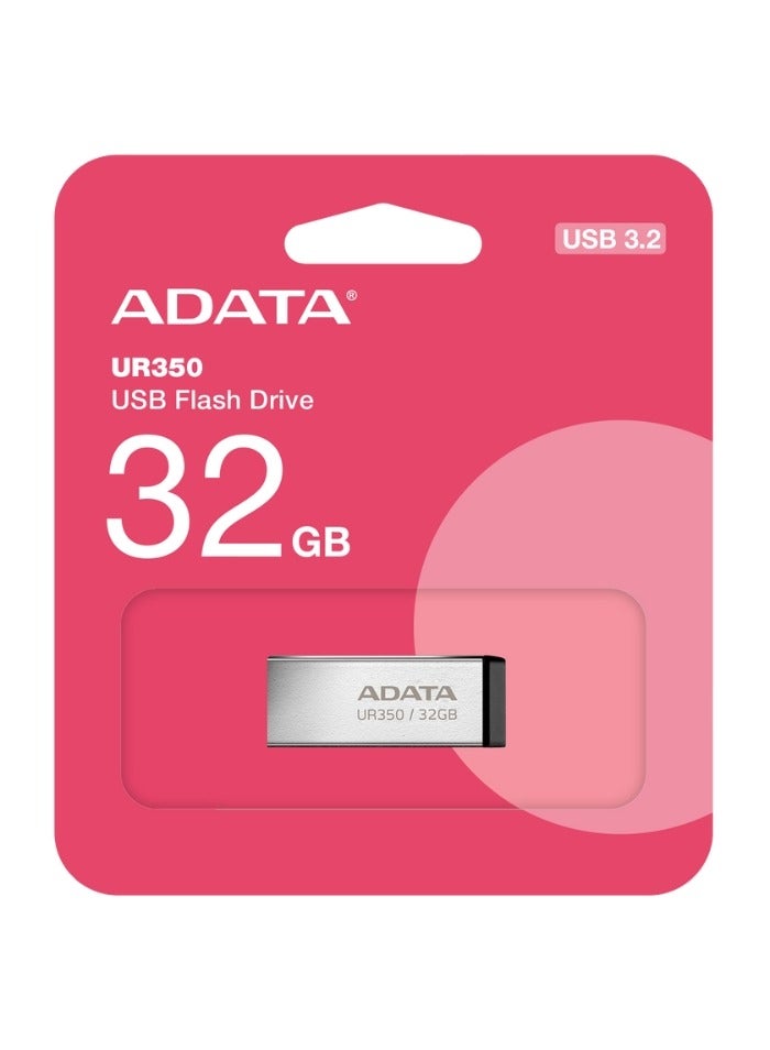 ADATA ADATA UR350 32GB USB 3.2 (USB 5Gbps) Flash Drive | Metal | Ultrafast Data Transfer and Lightweight - Image 1