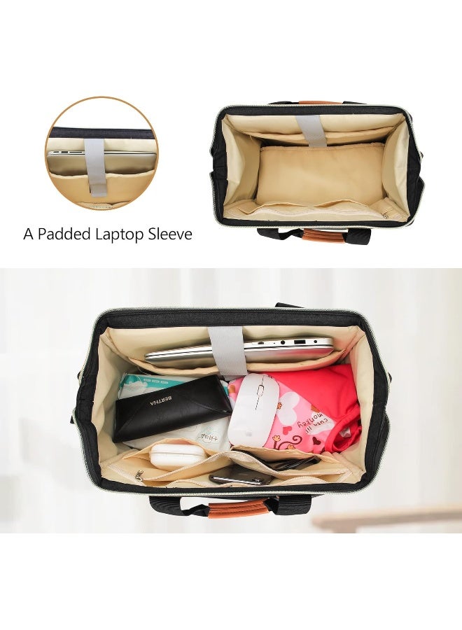 Teamoy Breast Pump Bag with Cooler Bag, Breast Pump Tote Backpack with Laptop Sleeve for Working Moms, Compatible with Spectra S1,S2, Medela, Black - Image 2