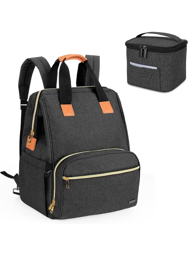 Teamoy Breast Pump Bag with Cooler Bag, Breast Pump Tote Backpack with Laptop Sleeve for Working Moms, Compatible with Spectra S1,S2, Medela, Black - Image 1