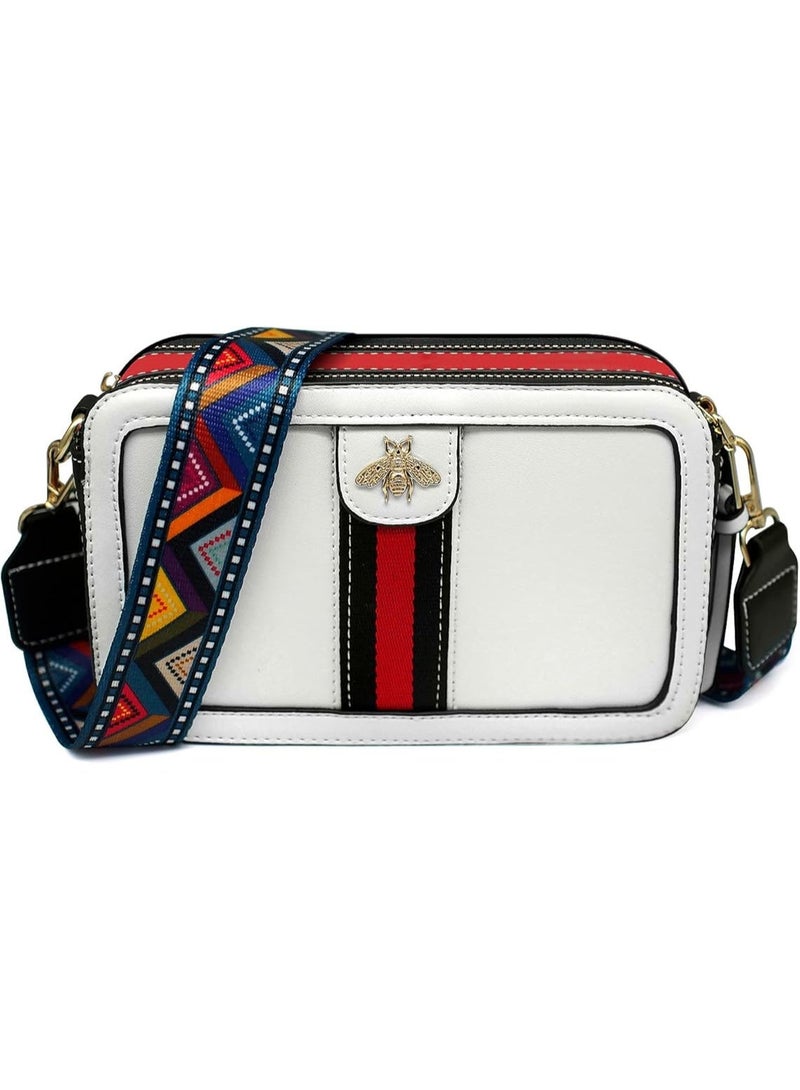 Beatfull Women's Crossbody Bag Shoulder Bag with Adjustable Wide Strap Square Camera Crossbody Purse HandBag Simple Trendy Small Shoulder Bag - Image 2