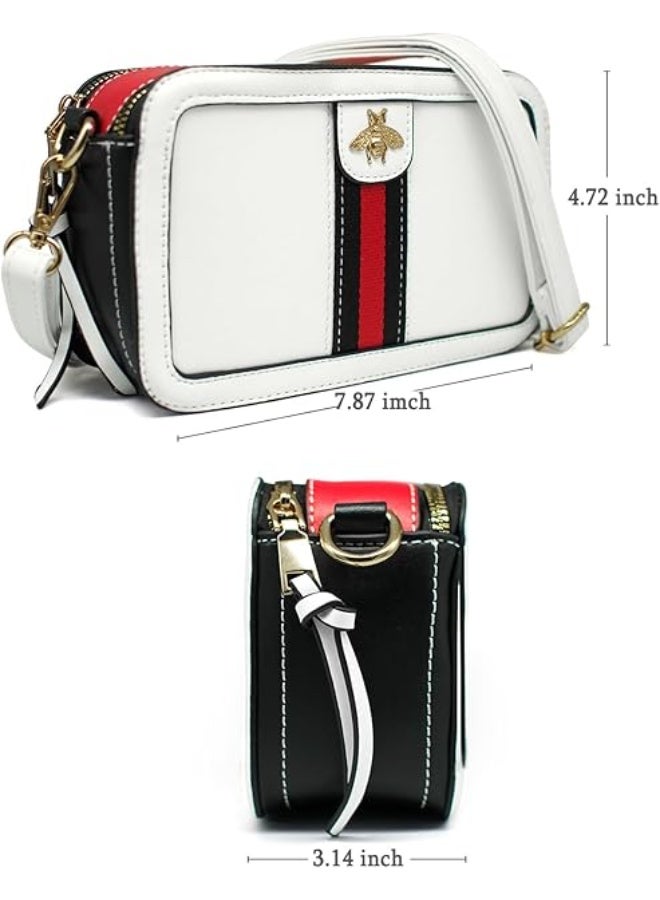 Beatfull Women's Crossbody Bag Shoulder Bag with Adjustable Wide Strap Square Camera Crossbody Purse HandBag Simple Trendy Small Shoulder Bag - Image 3