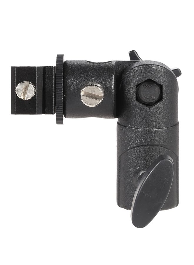 NIBEMINENT Adjustable E Type Universal Metal Flash Hot Shoe Speedlite Umbrella Holder Light Stand Bracket Black - Image 2