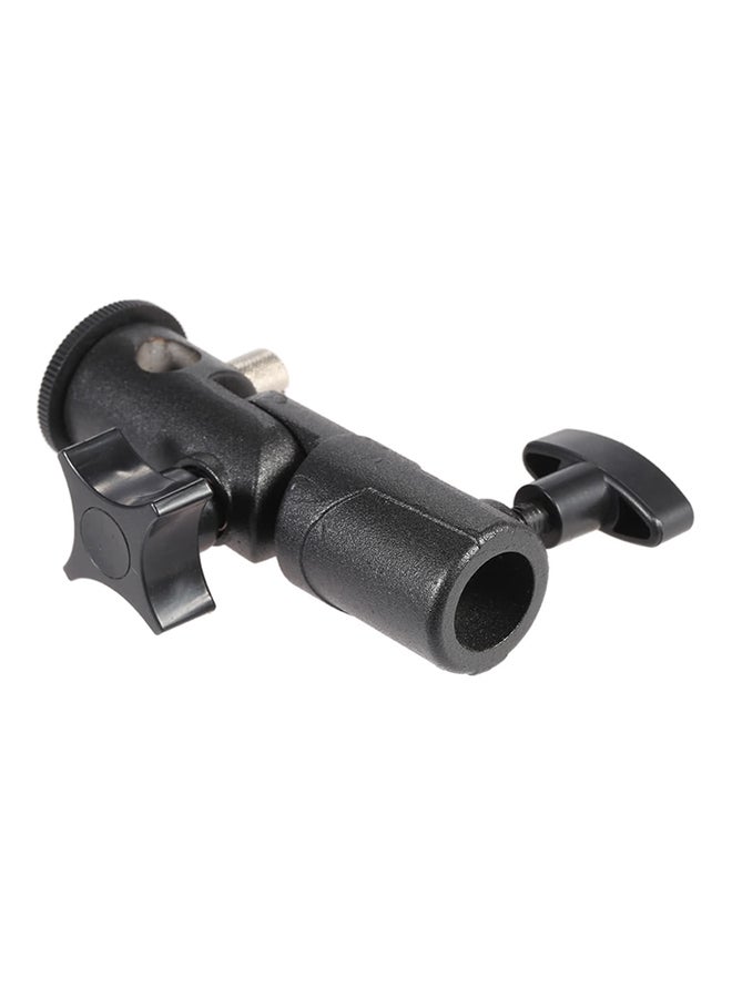 NIBEMINENT Adjustable E Type Universal Metal Flash Hot Shoe Speedlite Umbrella Holder Light Stand Bracket Black - Image 3